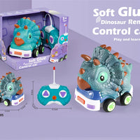 HKM-738067 Remote Control Soft Glue Dinosaur Car Toy for Indoor and Outdoor Play - Educational RC Vehicle for Ages 5 and Up