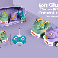 HKM-738067 Remote Control Soft Glue Dinosaur Car Toy for Indoor and Outdoor Play - Educational RC Vehicle for Ages 5 and Up