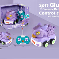 HKM-738067 Remote Control Soft Glue Dinosaur Car Toy for Indoor and Outdoor Play - Educational RC Vehicle for Ages 5 and Up