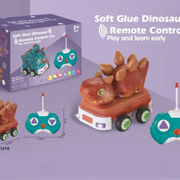 HKM-738067 Remote Control Soft Glue Dinosaur Car Toy for Indoor and Outdoor Play - Educational RC Vehicle for Ages 5 and Up