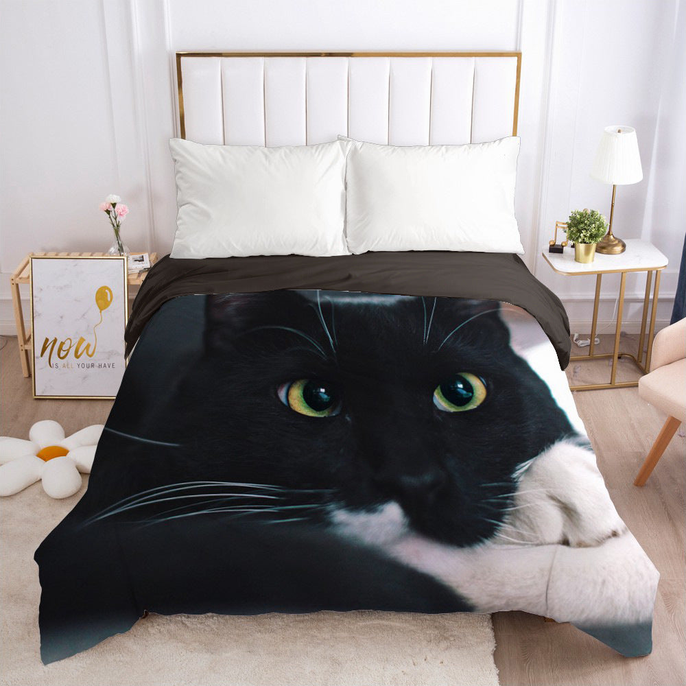 HKM-738131 Pet-Friendly European Style Polyester Quilt Cover for Dogs and Cats