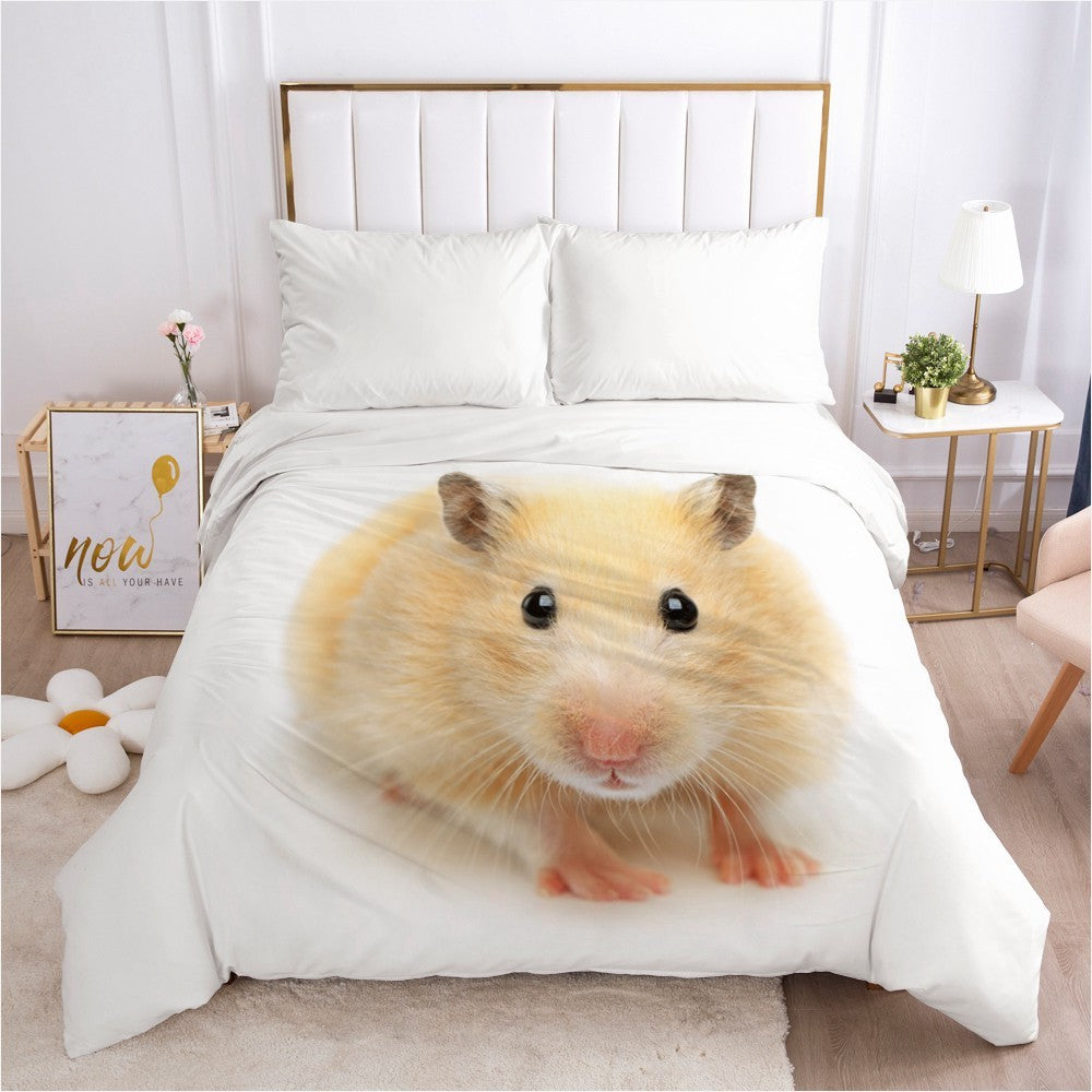 HKM-738131 Pet-Friendly European Style Polyester Quilt Cover for Dogs and Cats
