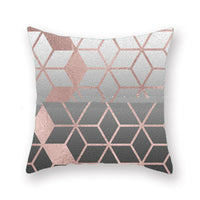 HKM-738195 Geometric Plush Pillowcase 45x45cm for Living Room and Bedroom Decor