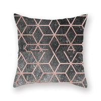 HKM-738195 Geometric Plush Pillowcase 45x45cm for Living Room and Bedroom Decor