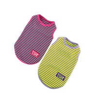 HKM-738387 Breathable Striped Vest for Small Dogs and Cats in Fluorescent Green and Pink