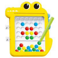 HKM-738387 Colorful Beads Magnetic Drawing Board for Kids - Educational Plastic Toy for Creative Learning