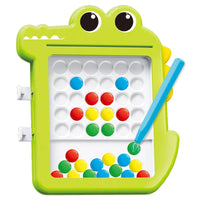 HKM-738387 Colorful Beads Magnetic Drawing Board for Kids - Educational Plastic Toy for Creative Learning