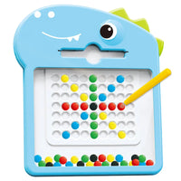 HKM-738387 Colorful Beads Magnetic Drawing Board for Kids - Educational Plastic Toy for Creative Learning