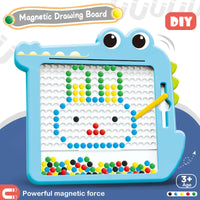 HKM-738387 Colorful Beads Magnetic Drawing Board for Kids - Educational Plastic Toy for Creative Learning
