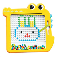 HKM-738387 Colorful Beads Magnetic Drawing Board for Kids - Educational Plastic Toy for Creative Learning