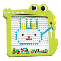 HKM-738387 Colorful Beads Magnetic Drawing Board for Kids - Educational Plastic Toy for Creative Learning