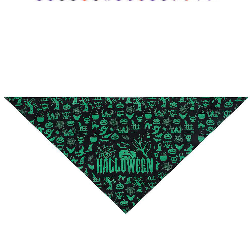 HKM-738515 Halloween Triangle Scarf for Pets - Festive Saliva Towel in Multiple Styles