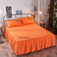 HKM-738579 Breathable Sanding Fabric Bed Skirt for a Stylish Bedroom Look