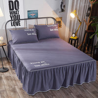 HKM-738579 Breathable Sanding Fabric Bed Skirt for a Stylish Bedroom Look