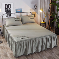 HKM-738579 Breathable Sanding Fabric Bed Skirt for a Stylish Bedroom Look