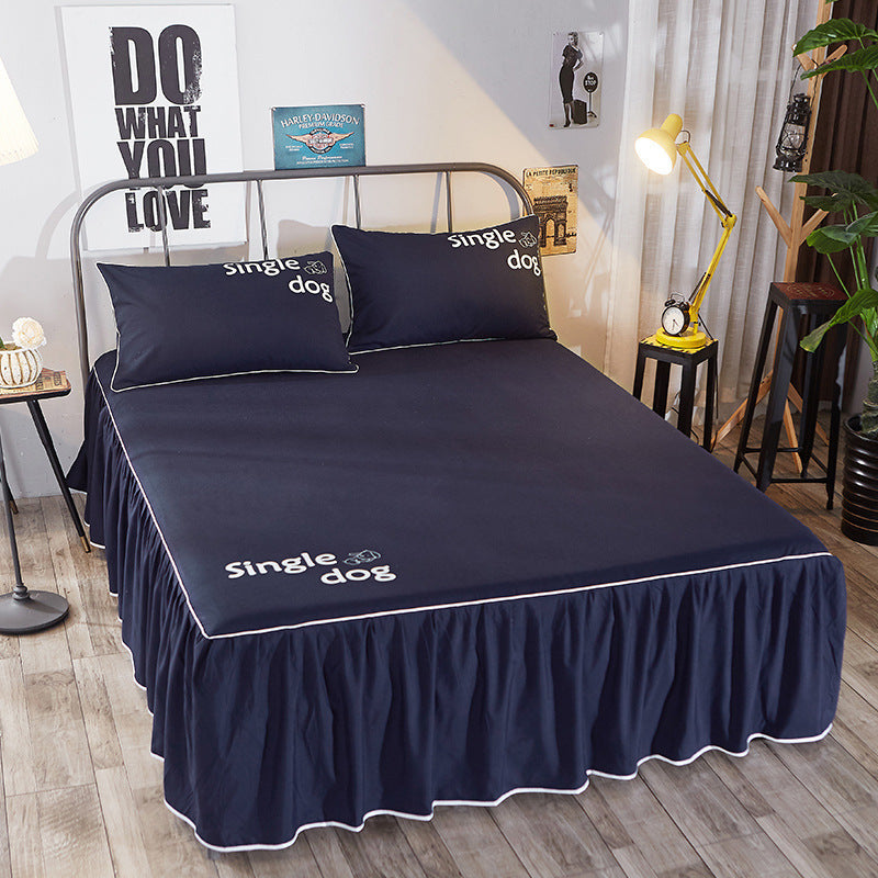 HKM-738579 Breathable Sanding Fabric Bed Skirt for a Stylish Bedroom Look