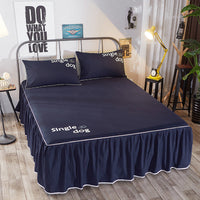HKM-738579 Breathable Sanding Fabric Bed Skirt for a Stylish Bedroom Look