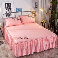 HKM-738579 Breathable Sanding Fabric Bed Skirt for a Stylish Bedroom Look
