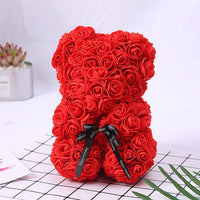 HKM-738643 25 cm Plush Teddy Rose Bear with Box – Perfect Gift for Valentine's Day, Mother's Day, and Special Occasions
