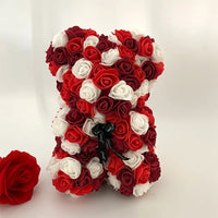 HKM-738643 25 cm Plush Teddy Rose Bear with Box – Perfect Gift for Valentine's Day, Mother's Day, and Special Occasions