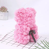 HKM-738643 25 cm Plush Teddy Rose Bear with Box – Perfect Gift for Valentine's Day, Mother's Day, and Special Occasions