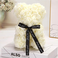 HKM-738643 25 cm Plush Teddy Rose Bear with Box – Perfect Gift for Valentine's Day, Mother's Day, and Special Occasions