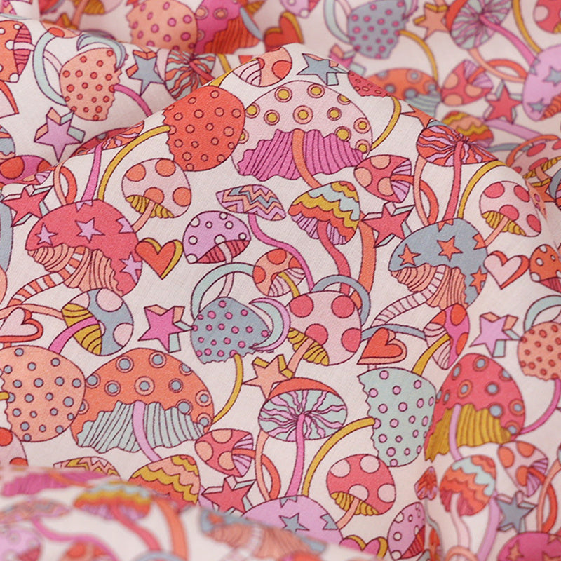 HKM-738643 Lightweight Pure Cotton Fabric for Summer Clothing and DIY Projects, 135cm Wide, Soft and Smooth Texture, Ideal for Apparel and Household Items