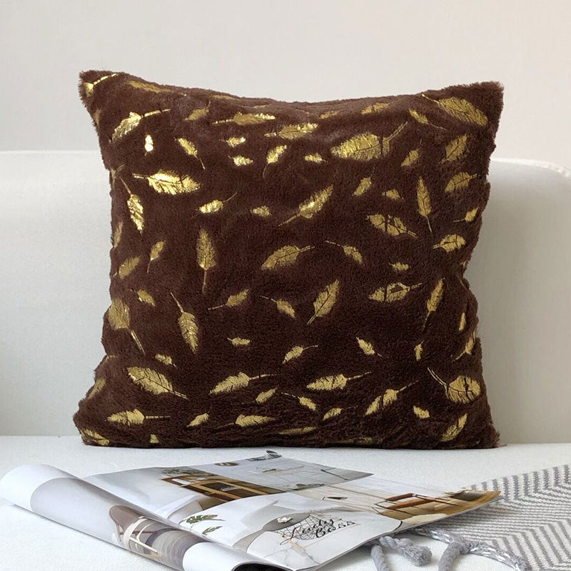 HKM-738707 Modern European Style Plaid Cotton and Linen Pillowcase, Blended Material, Chinese Pattern Design