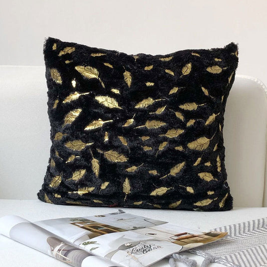 HKM-738707 Modern European Style Plaid Cotton and Linen Pillowcase, Blended Material, Chinese Pattern Design