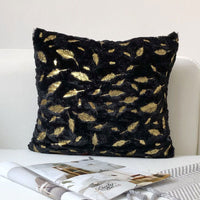HKM-738707 Modern European Style Plaid Cotton and Linen Pillowcase, Blended Material, Chinese Pattern Design