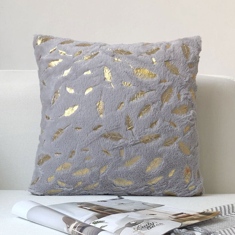 HKM-738707 Modern European Style Plaid Cotton and Linen Pillowcase, Blended Material, Chinese Pattern Design