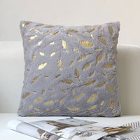 HKM-738707 Modern European Style Plaid Cotton and Linen Pillowcase, Blended Material, Chinese Pattern Design