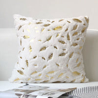 HKM-738707 Modern European Style Plaid Cotton and Linen Pillowcase, Blended Material, Chinese Pattern Design