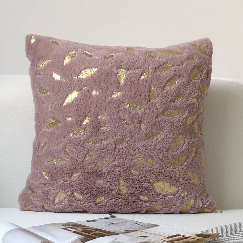 HKM-738707 Modern European Style Plaid Cotton and Linen Pillowcase, Blended Material, Chinese Pattern Design