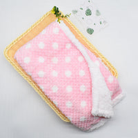 HKM-738963 Cozy Double-Layered Lambswool Thermal Blanket for Babies in Various Patterns and Colors