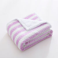HKM-738963 Cozy Double-Layered Lambswool Thermal Blanket for Babies in Various Patterns and Colors