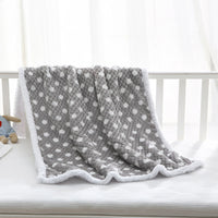 HKM-738963 Cozy Double-Layered Lambswool Thermal Blanket for Babies in Various Patterns and Colors