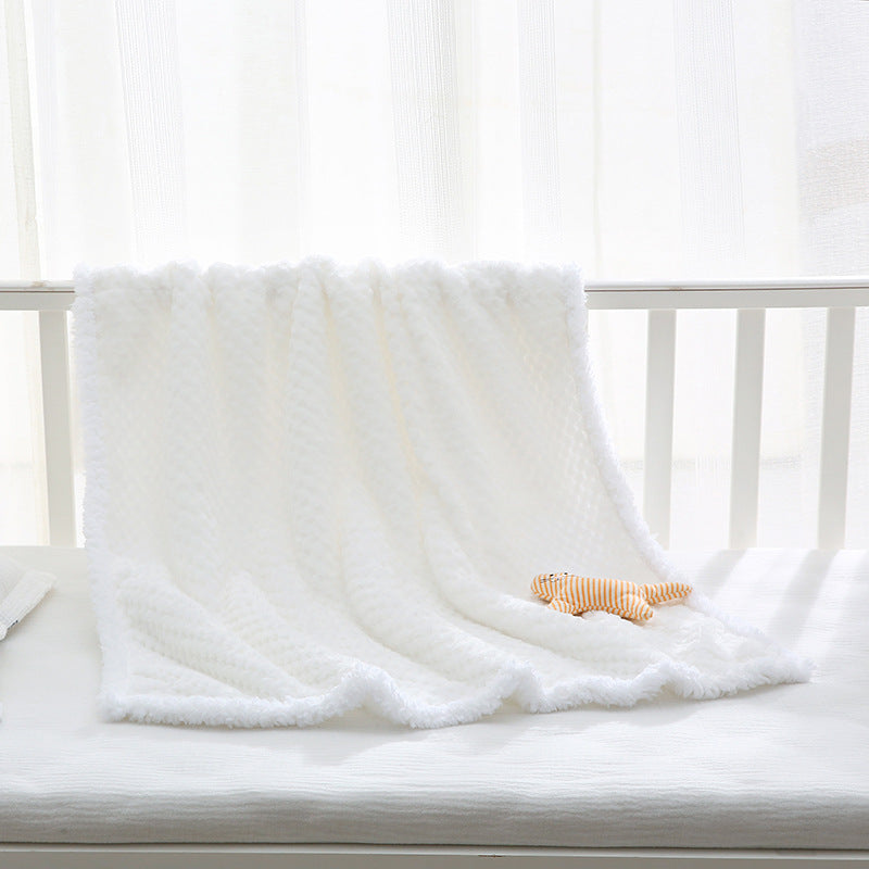HKM-738963 Cozy Double-Layered Lambswool Thermal Blanket for Babies in Various Patterns and Colors