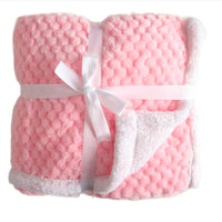 HKM-738963 Cozy Double-Layered Lambswool Thermal Blanket for Babies in Various Patterns and Colors
