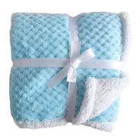 HKM-738963 Cozy Double-Layered Lambswool Thermal Blanket for Babies in Various Patterns and Colors
