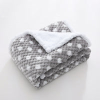 HKM-738963 Cozy Double-Layered Lambswool Thermal Blanket for Babies in Various Patterns and Colors