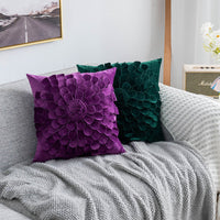 HKM-739027 Flower Pattern Velvet Pillowcase in 45x45cm and 30x50cm Sizes for Home and Commercial Use