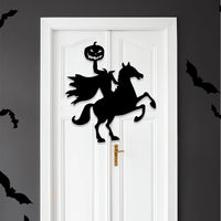 HKM-739091 Halloween Felt Cloth Decorative Door Stickers - Skull Hand & Pumpkin Designs