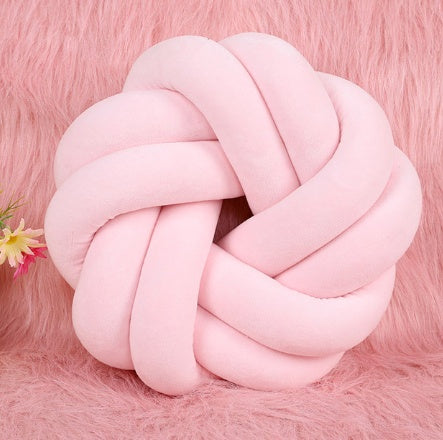 HKM-739091 Knotted Lumbar Pillow with Memory Foam Fill, 100% Polyester Fiber, 30 cm x 12 cm