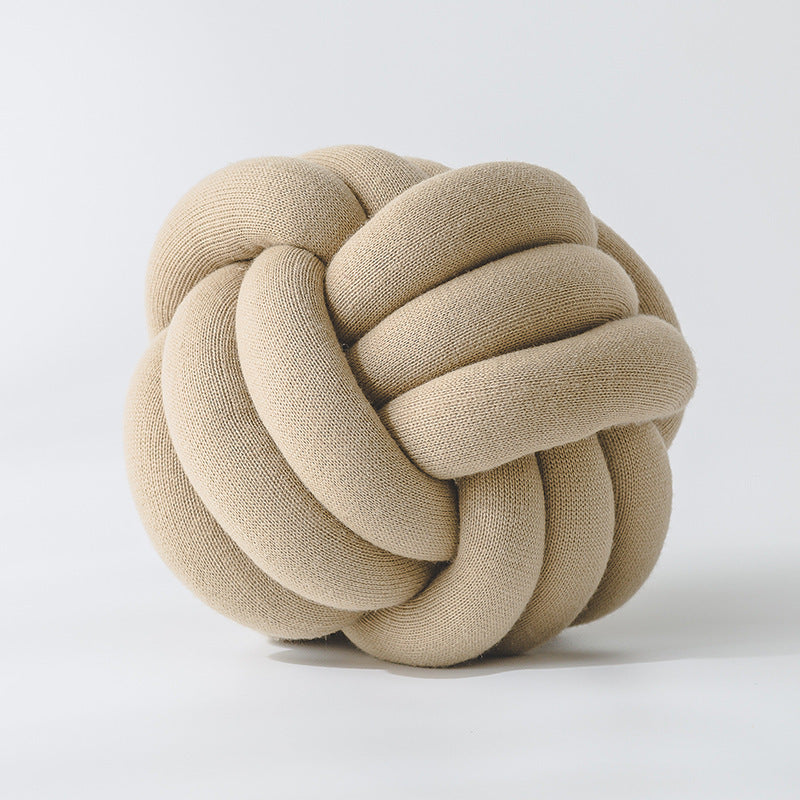 HKM-739091 Knotted Lumbar Pillow with Memory Foam Fill, 100% Polyester Fiber, 30 cm x 12 cm