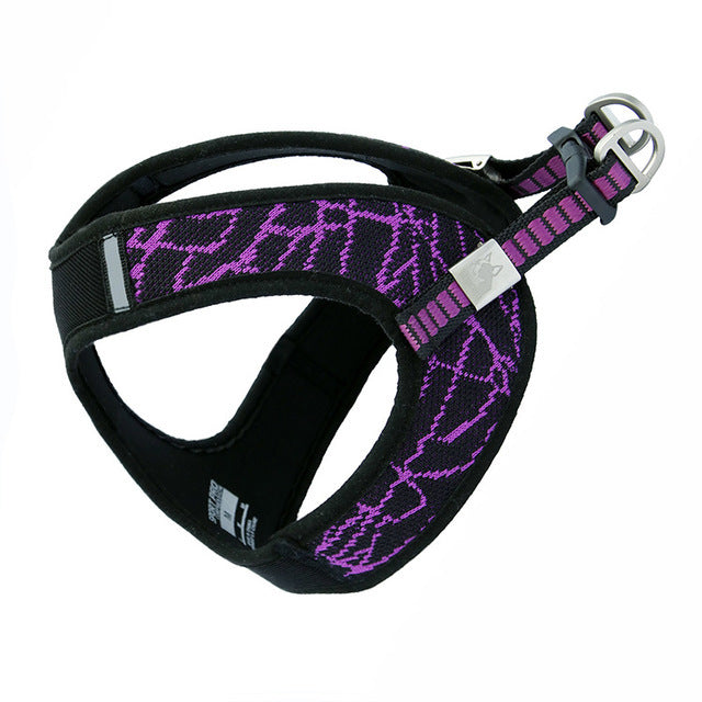 HKM-739155 V8 Comfortable Breathable Mesh Dog Chest Harness - Reflective Quick Release for Small and Medium Breeds