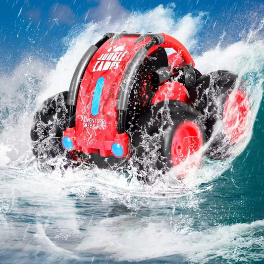 HKM-739219 Amphibious 360° Double-Sided Remote-Controlled Stunt Car for All Terrains, Electric Off-Road Vehicle, 1:24 Scale