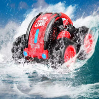 HKM-739219 Amphibious 360° Double-Sided Remote-Controlled Stunt Car for All Terrains, Electric Off-Road Vehicle, 1:24 Scale
