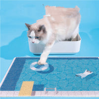 HKM-739347 Cat Rubbing Swimming Pool Sand Basin