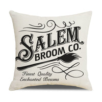 HKM-739347 Pumpkin Cartoon Alphabet Cushion Cover - Nordic Style Linen Waist Pillowcase 45x45cm